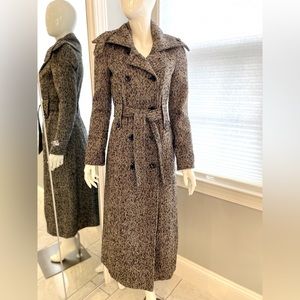 Calvin Klein women’s wool blend long trench coat size 2